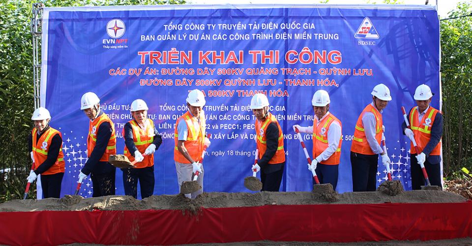 Triển khai thi công đồng loạt các dự án thuộc đường dây 500kV mạch 3 từ Quảng Trạch đến Phố Nối