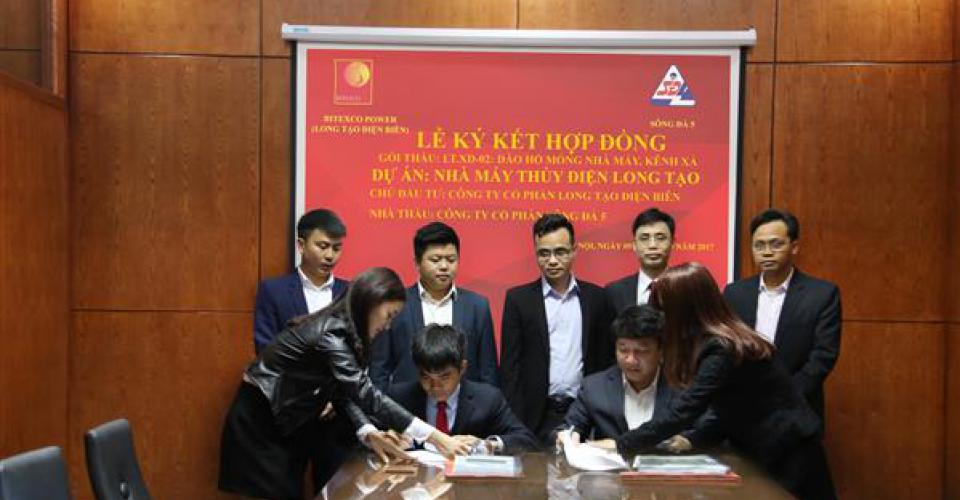 Contract signing ceremony of Package LT.XD-01 - Long Tao Hydropower Plant Project (Dien Bien)