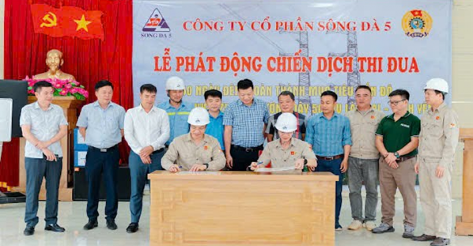 Sông Đà 5 ra quân chiến dịch 50 ngày đêm tại công trường Đường dây 500kV Lào Cai - Vĩnh Yên.