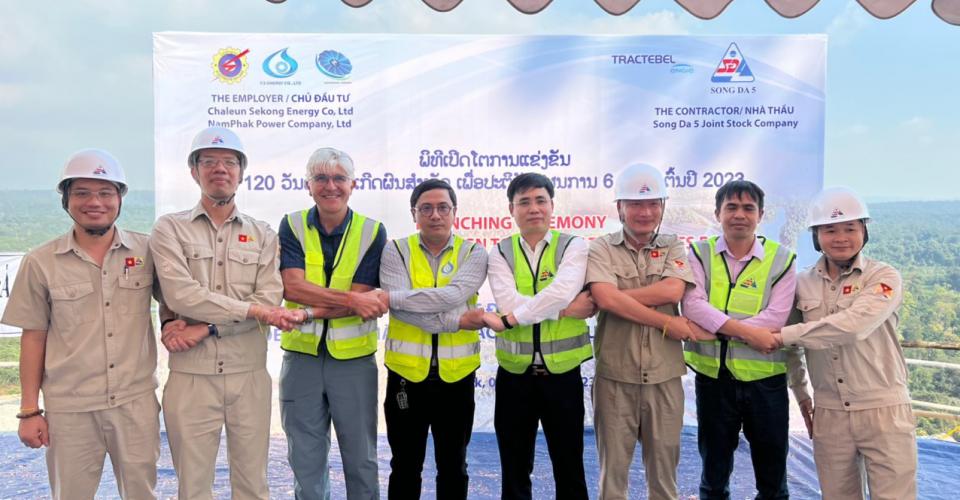 Sông Đà 5 phát động Chiến dịch thi đua 120 ngày đêm hoàn thành kế hoạch, mục tiêu 6 tháng đầu năm 2023 tại Dự án thủy điện Nam Phak CHDCND Lào