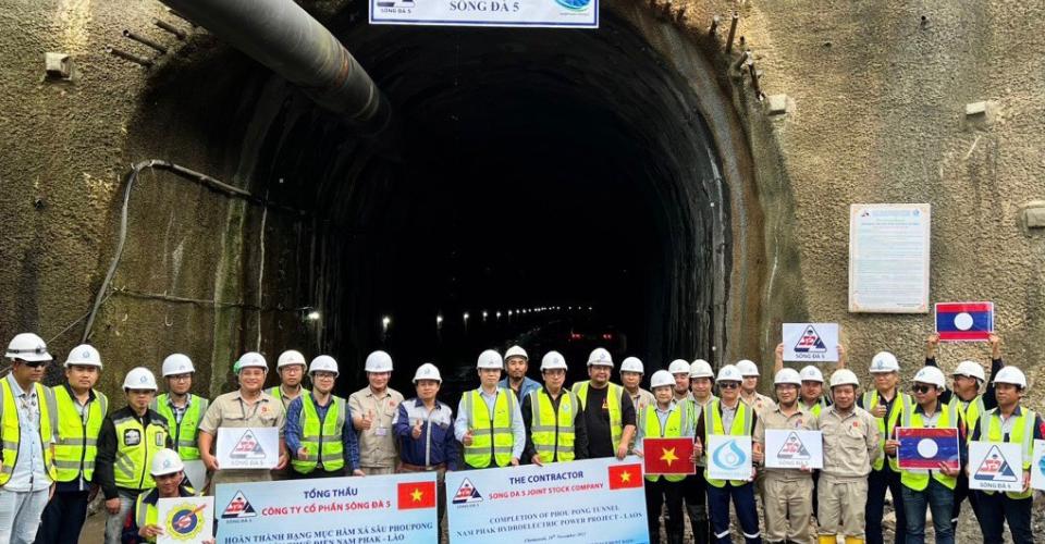 Sông Đà 5 tổ chức Lễ thông tuyến hầm Phou Phong, Dự án Thủy điện Nam Phak – CHDCND Lào