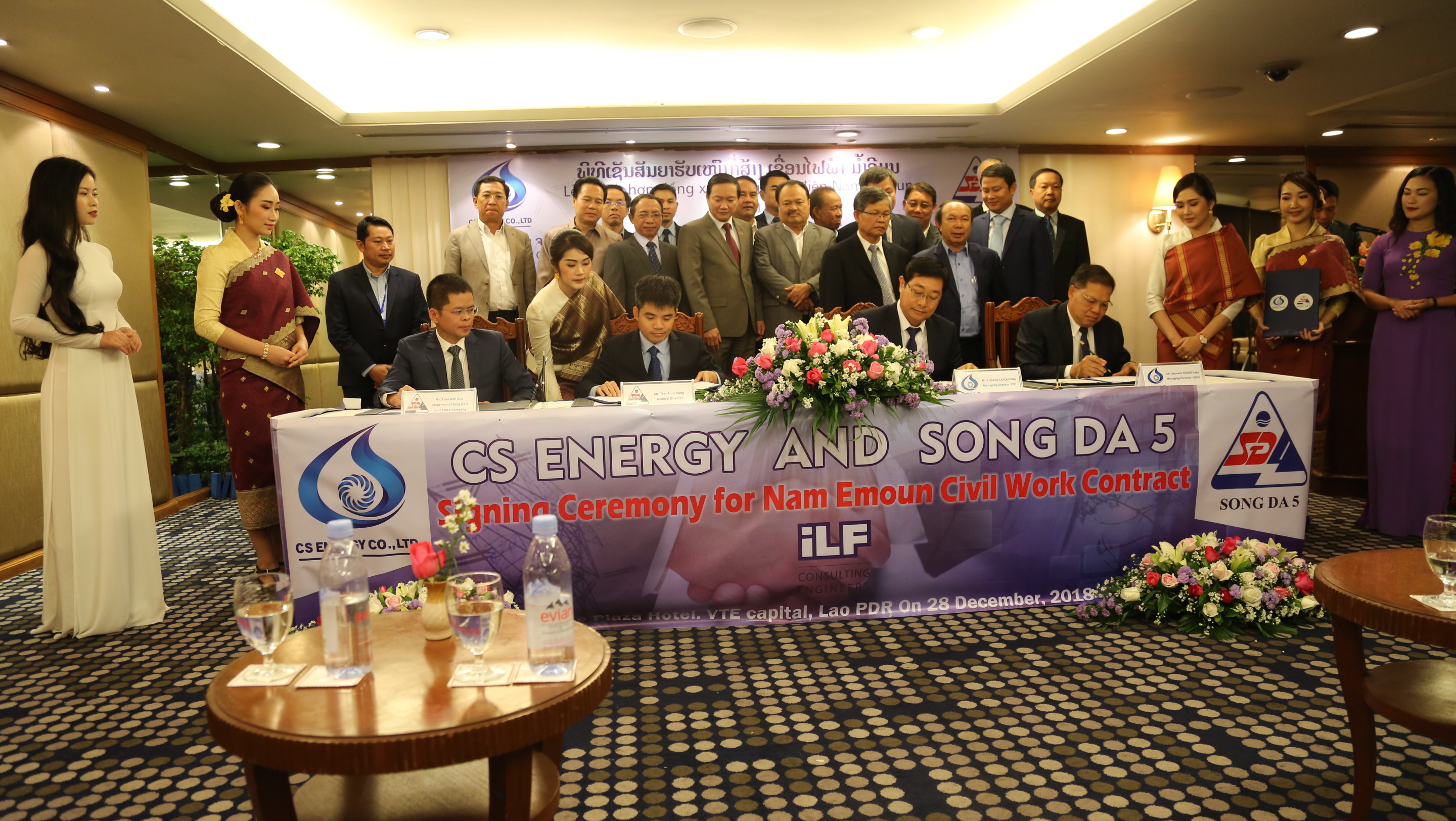 Lễ ký kết Hợp đồng Dự án Thủy điện Nam E-Moun - CHDCND Lào